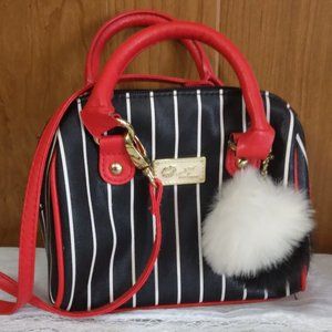 Mini Crossbody Satchel Pom Pom Purse
